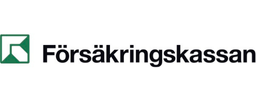 Försäkringskassans logotyp med en grön fyrkantig symbol till vänster och namnet i svart text till höger, vanligt förekommande på tandvård Sverige kliniker eller vid handläggning av tandimplantatbehandlingar.